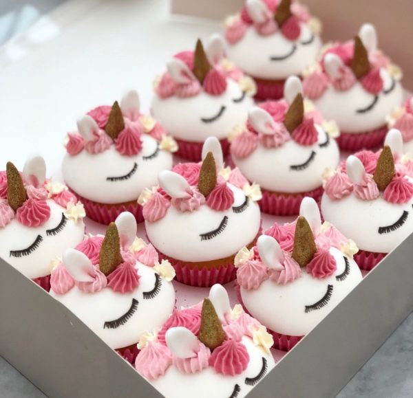 unicorn cupcakes, fondant unicorn cupcakes taylor made cakes,